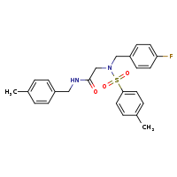 2-{N-[(4-fluorophenyl)methyl]-4-methylbenzenesulfonamido}-N-[(4-methylphenyl)methyl]acetamide