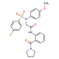 2-[N-(4-methoxyphenyl)-4-fluorobenzenesulfonamido]-N-[2-(pyrrolidine-1-carbonyl)phenyl]acetamide