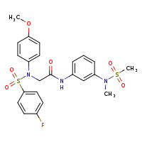 2-[N-(4-methoxyphenyl)-4-fluorobenzenesulfonamido]-N-[3-(N-methylmethanesulfonamido)phenyl]acetamide