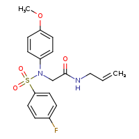 2-[N-(4-methoxyphenyl)-4-fluorobenzenesulfonamido]-N-(prop-2-en-1-yl)acetamide