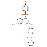2-[N-(4-methylphenyl)-4-fluorobenzenesulfonamido]-N-[4-(pyrrolidine-1-sulfonyl)phenyl]acetamide