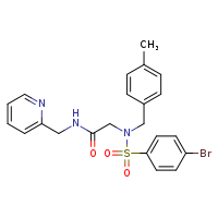 2-{N-[(4-methylphenyl)methyl]-4-bromobenzenesulfonamido}-N-(pyridin-2-ylmethyl)acetamide