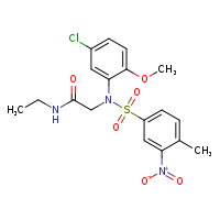 2-[N-(5-chloro-2-methoxyphenyl)-4-methyl-3-nitrobenzenesulfonamido]-N-ethylacetamide