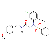 2-[N-(5-chloro-2-methylphenyl)benzenesulfonamido]-N-[(4-methoxyphenyl)methyl]-N-methylacetamide