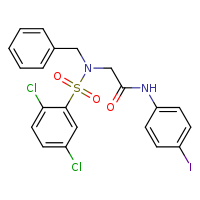 2-(N-benzyl-2,5-dichlorobenzenesulfonamido)-N-(4-iodophenyl)acetamide
