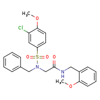 2-(N-benzyl-3-chloro-4-methoxybenzenesulfonamido)-N-[(2-methoxyphenyl)methyl]acetamide