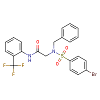 2-(N-benzyl-4-bromobenzenesulfonamido)-N-[2-(trifluoromethyl)phenyl]acetamide