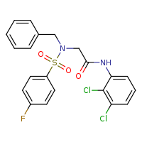 2-(N-benzyl-4-fluorobenzenesulfonamido)-N-(2,3-dichlorophenyl)acetamide