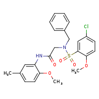 2-(N-benzyl-5-chloro-2-methoxybenzenesulfonamido)-N-(2-methoxy-5-methylphenyl)acetamide