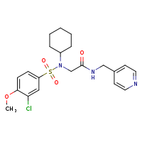 2-(N-cyclohexyl-3-chloro-4-methoxybenzenesulfonamido)-N-(pyridin-4-ylmethyl)acetamide