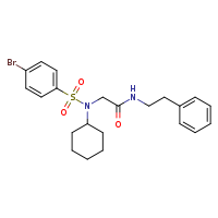 2-(N-cyclohexyl-4-bromobenzenesulfonamido)-N-(2-phenylethyl)acetamide