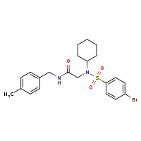 2-(N-cyclohexyl-4-bromobenzenesulfonamido)-N-[(4-methylphenyl)methyl]acetamide
