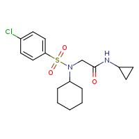 2-(N-cyclohexyl-4-chlorobenzenesulfonamido)-N-cyclopropylacetamide