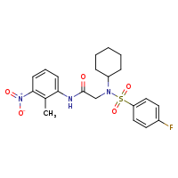 2-(N-cyclohexyl-4-fluorobenzenesulfonamido)-N-(2-methyl-3-nitrophenyl)acetamide