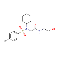 2-(N-cyclohexyl-4-methylbenzenesulfonamido)-N-(2-hydroxyethyl)acetamide