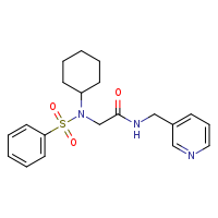 2-(N-cyclohexylbenzenesulfonamido)-N-(pyridin-3-ylmethyl)acetamide