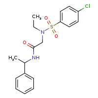 2-(N-ethyl-4-chlorobenzenesulfonamido)-N-(1-phenylethyl)acetamide