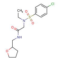 2-(N-ethyl-4-chlorobenzenesulfonamido)-N-(oxolan-2-ylmethyl)acetamide