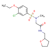 2-(N-methyl-3-chloro-4-ethoxybenzenesulfonamido)-N-(oxolan-2-ylmethyl)acetamide