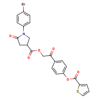 2-oxo-2-[4-(thiophene-2-carbonyloxy)phenyl]ethyl 1-(4-bromophenyl)-5-oxopyrrolidine-3-carboxylate
