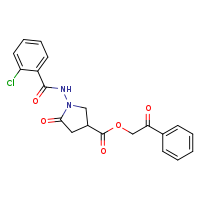 2-oxo-2-phenylethyl 1-(2-chlorobenzamido)-5-oxopyrrolidine-3-carboxylate