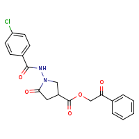 2-oxo-2-phenylethyl 1-(4-chlorobenzamido)-5-oxopyrrolidine-3-carboxylate