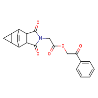 2-oxo-2-phenylethyl 2-{3,5-dioxo-4-azatetracyclo[5.3.2.0²,?.0?,¹?]dodec-11-en-4-yl}acetate