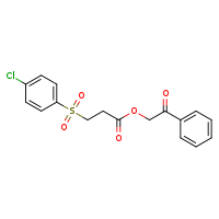2-oxo-2-phenylethyl 3-(4-chlorobenzenesulfonyl)propanoate