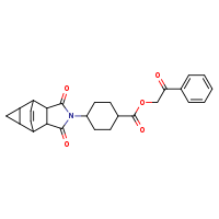 2-oxo-2-phenylethyl 4-{3,5-dioxo-4-azatetracyclo[5.3.2.0²,?.0?,¹?]dodec-11-en-4-yl}cyclohexane-1-carboxylate