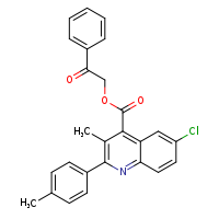 2-oxo-2-phenylethyl 6-chloro-3-methyl-2-(4-methylphenyl)quinoline-4-carboxylate