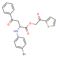 2-oxo-2-(thiophen-2-yl)ethyl 2-[(4-bromophenyl)amino]-4-oxo-4-phenylbutanoate