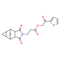 2-oxo-2-(thiophen-2-yl)ethyl 3-{3,5-dioxo-4-azatetracyclo[5.3.2.0²,?.0?,¹?]dodec-11-en-4-yl}propanoate