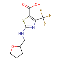 2-[(oxolan-2-ylmethyl)amino]-4-(trifluoromethyl)-1,3-thiazole-5-carboxylic acid