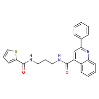 2-phenyl-N-[3-(thiophen-2-ylformamido)propyl]quinoline-4-carboxamide