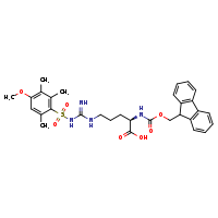 (2R)-2-{[(9H-fluoren-9-ylmethoxy)carbonyl]amino}-5-[N'-(4-methoxy-2,3,6-trimethylbenzenesulfonyl)carbamimidamido]pentanoic acid