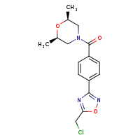 (2R,6S)-4-{4-[5-(chloromethyl)-1,2,4-oxadiazol-3-yl]benzoyl}-2,6-dimethylmorpholine