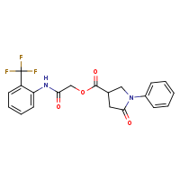 {[2-(trifluoromethyl)phenyl]carbamoyl}methyl 5-oxo-1-phenylpyrrolidine-3-carboxylate