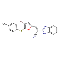 (2Z)-2-(1H-1,3-benzodiazol-2-yl)-3-{4-bromo-5-[(4-methylphenyl)sulfanyl]furan-2-yl}prop-2-enenitrile