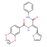 (2Z)-2-[(3,4-dimethoxyphenyl)formamido]-N-phenyl-3-(thiophen-2-yl)prop-2-enamide