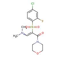 (2Z)-2-(4-chloro-2-fluorobenzenesulfonyl)-3-(dimethylamino)-1-(morpholin-4-yl)prop-2-en-1-one
