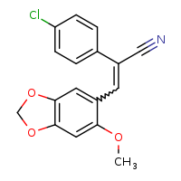 (2Z)-2-(4-chlorophenyl)-3-(6-methoxy-2H-1,3-benzodioxol-5-yl)prop-2-enenitrile