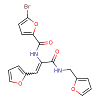 (2Z)-2-[(5-bromofuran-2-yl)formamido]-3-(furan-2-yl)-N-(furan-2-ylmethyl)prop-2-enamide