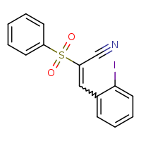 (2Z)-2-(benzenesulfonyl)-3-(2-iodophenyl)prop-2-enenitrile