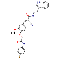 (2Z)-2-cyano-3-(4-{[(4-fluorophenyl)carbamoyl]methoxy}-3-methoxyphenyl)-N-[2-(1H-indol-3-yl)ethyl]prop-2-enamide