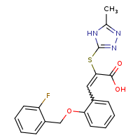 (2Z)-3-{2-[(2-fluorophenyl)methoxy]phenyl}-2-[(5-methyl-4H-1,2,4-triazol-3-yl)sulfanyl]prop-2-enoic acid