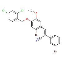 (2Z)-3-{2-bromo-4-[(2,4-dichlorophenyl)methoxy]-5-methoxyphenyl}-2-(3-bromophenyl)prop-2-enenitrile