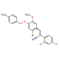 (2Z)-3-{2-bromo-5-methoxy-4-[(4-methylphenyl)methoxy]phenyl}-2-(2,4-dichlorophenyl)prop-2-enenitrile