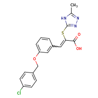 (2Z)-3-{3-[(4-chlorophenyl)methoxy]phenyl}-2-[(5-methyl-4H-1,2,4-triazol-3-yl)sulfanyl]prop-2-enoic acid