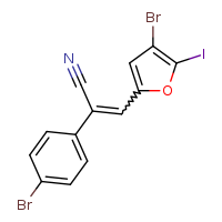 (2Z)-3-(4-bromo-5-iodofuran-2-yl)-2-(4-bromophenyl)prop-2-enenitrile