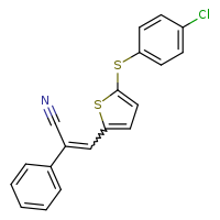 (2Z)-3-{5-[(4-chlorophenyl)sulfanyl]thiophen-2-yl}-2-phenylprop-2-enenitrile